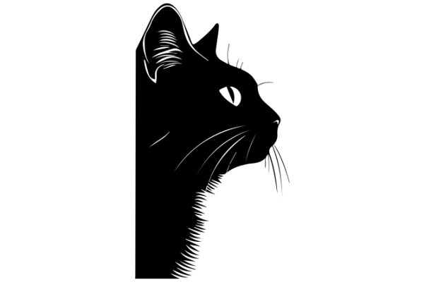 Silhouette of a Cat's Profile