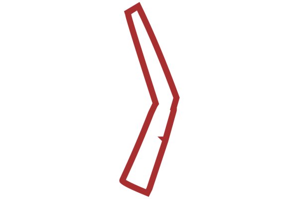 Digital Art: A Red Abstract Shape
