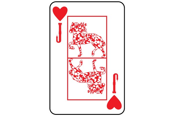 Jester of Hearts Playing Card