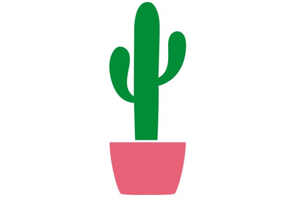 Vibrant Cactus in a Pink Pot
