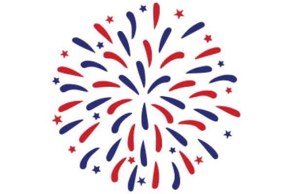 Vibrant Celebration: A Colorful Starburst with Stars and Stripes