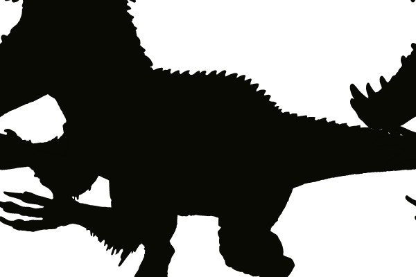 Dinosaur Silhouette in Action