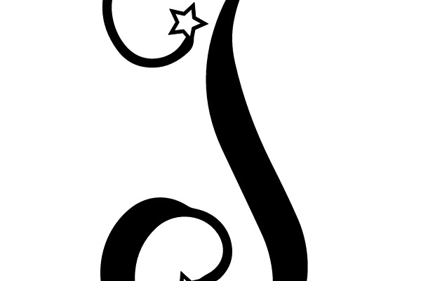 Starry Swirled Letter J