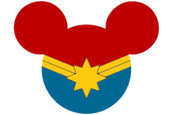 Vibrant Mickey Mouse Logo with a Superhero Twist