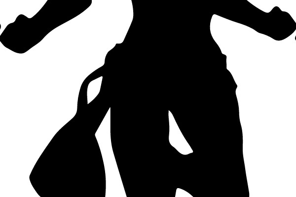 Silhouette of a Running Woman