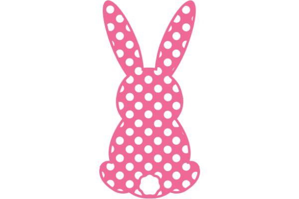 A Playful Pink Bunny with Polka Dots