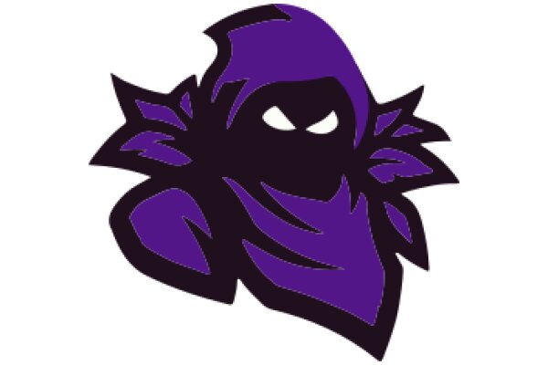 Vibrant Purple Mask with Black Outline