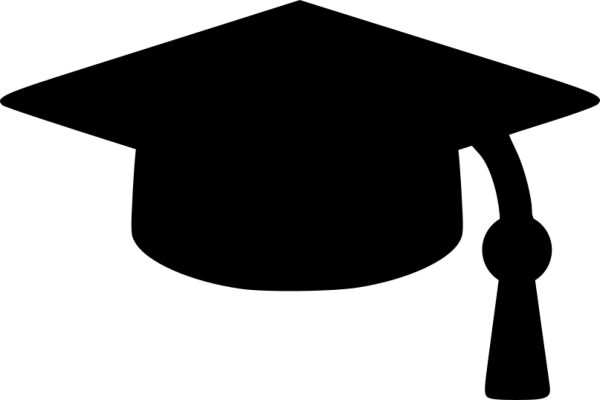 A Silhouette of a Graduation Cap and Tassel