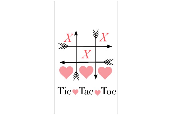Valentine's Day Edition Tic Tac Toe Board
