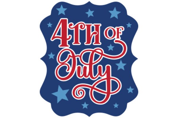 Celebrating the Fourth of July with a festive graphic design.