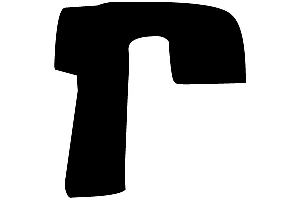 Black T on White Background