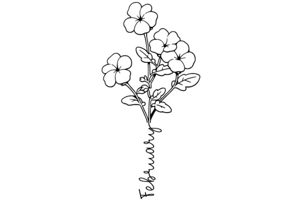 February Flowers: A Delicate Illustration