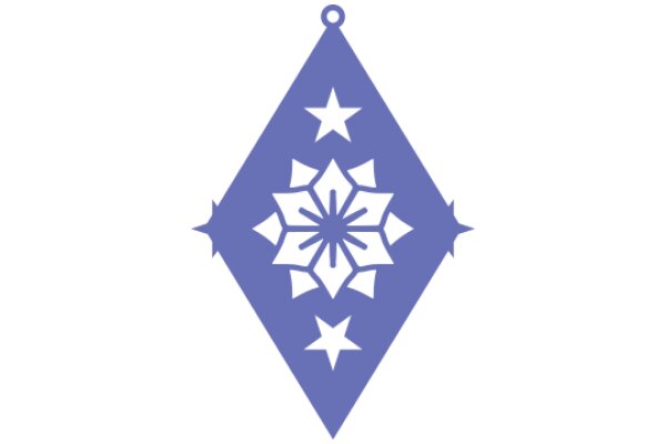 Stylized Purple Snowflake with Stars