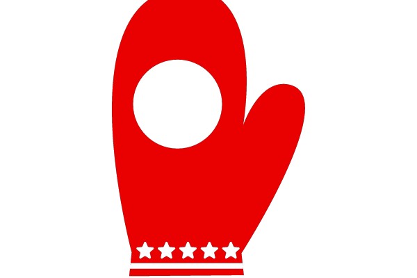 Winter Mitt with Star Pattern