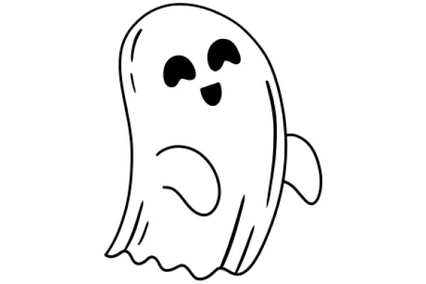 A Playful Halloween Scene with a Ghostly Character
