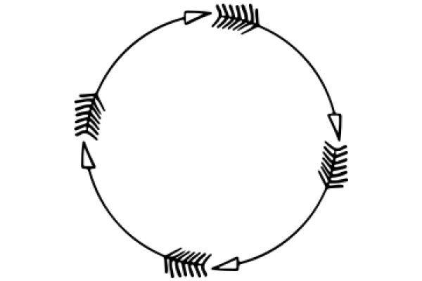 A Simple, Illustration of a Circular Object with a Curved Line Inside It