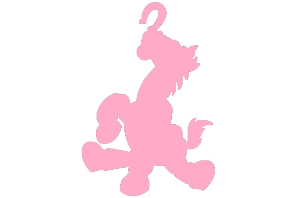 Pink Silhouette of a Horse