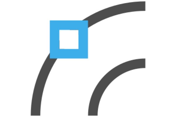 Digital Art: A Pixelated Blue Square and Gray Lines