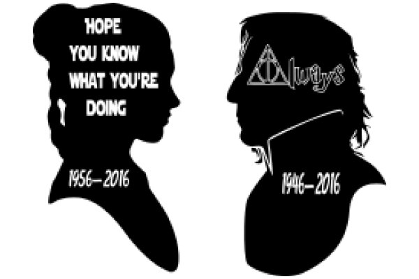 A Silhouette of Two Iconic Characters from the Harry Potter Series, with a Touch of Humor and a Date Marker, Set Against a White Background.