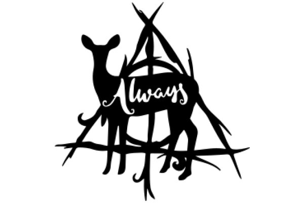 Always: A Silhouette of a Deer and a Human, Embracing the Wild and the Domesticated