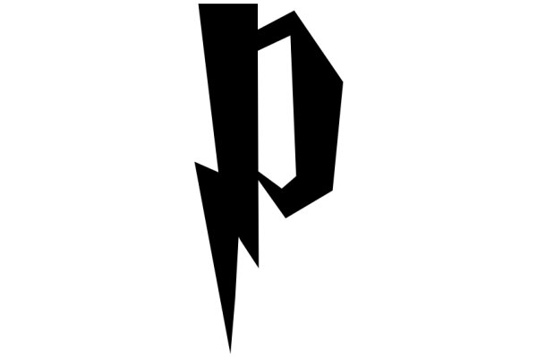 A Solid White Background with a Black Letter 'P' in the Bottom Right Corner