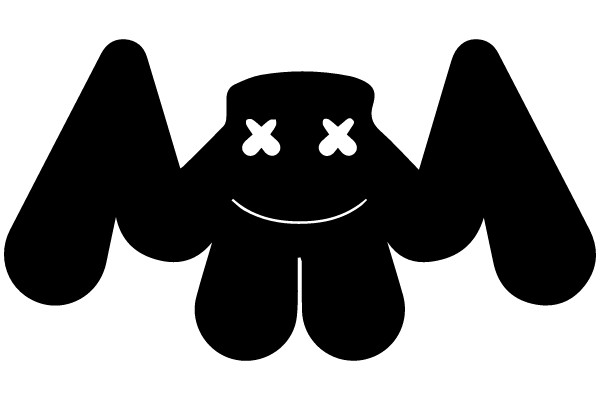 Cartoon Bat with X Eyes and Smiling Mouth