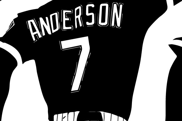 Silhouette of a Baseball Player in Action