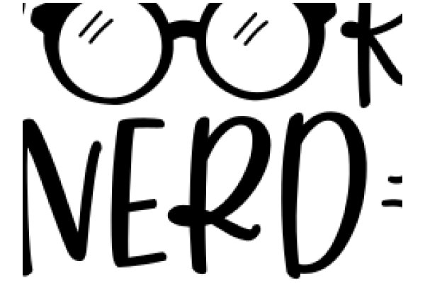 Stylish Nerd: A Graphic Design of a Pair of Eyeglasses with the Word 'NERD' Inscribed Below Them