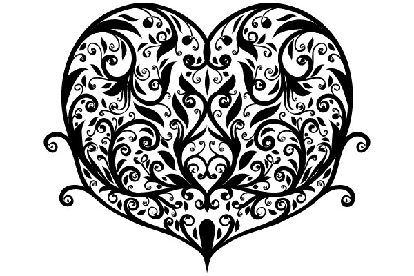 Vintage Flourish Heart Ornament
