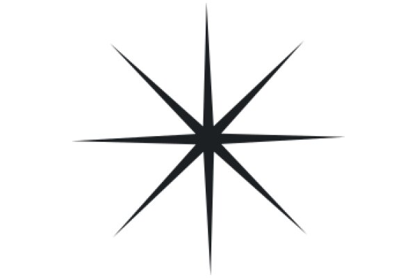 Simplicity in Design: A Black Starburst on a White Background