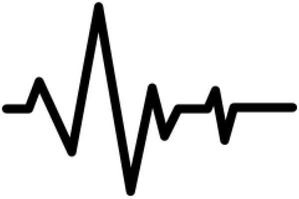 Simplistic ECG Line Graph on White Background