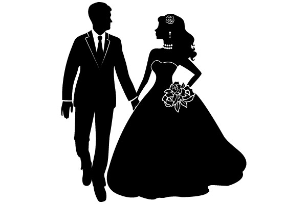 Bride and Groom Silhouette