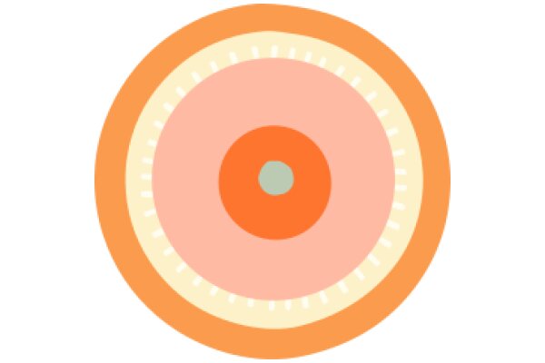 A Vivid Illustration of a Circular Design with a Central Orange Circle and a Yellow Outer Ring.