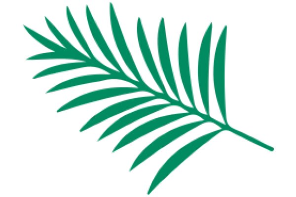 Stylized Green Palm Leaf