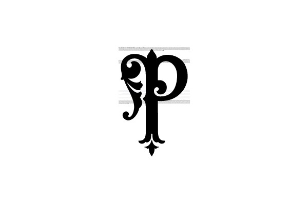 Fancy Gothic Letter 'P'