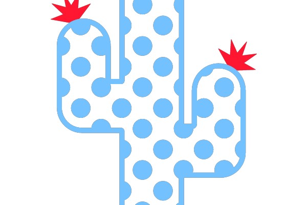 Polka Dot Cactus Clip Art