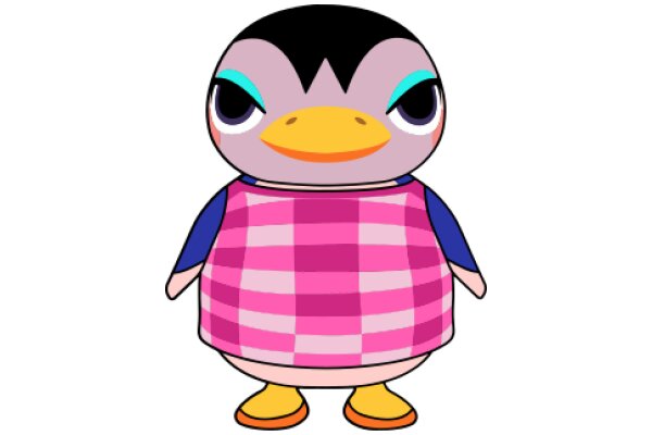 Stylish Penguin with a Pop of Color