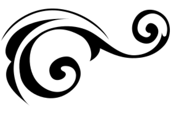 Stylized Black Swirl Design