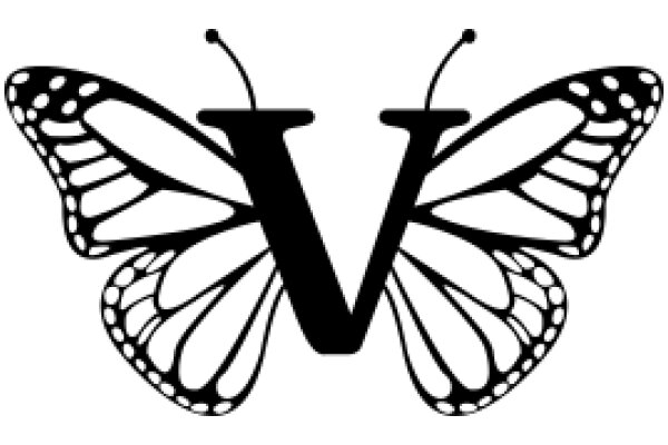 Stylized Butterfly with a V Inside