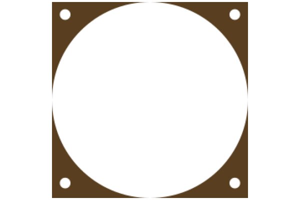 A Simple, Empty Circle in a Brown Frame