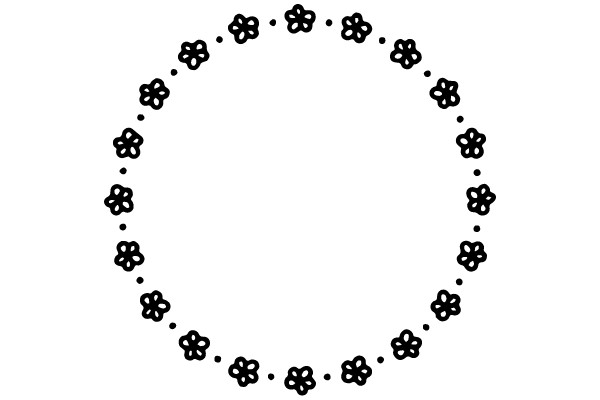 Circular Floral Dot Pattern
