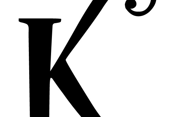 Elegant Calligraphic Letter 'K'