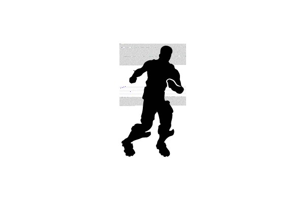 Silhouette of a Running Soldier