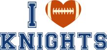 I Love Knights: A Graphic Design Showcasing a Heartfelt Affection for Football and the City of Knights