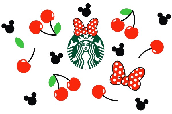 Cherries and Minnie Mouse Ears: A Blend of Starbucks and Disney Magic