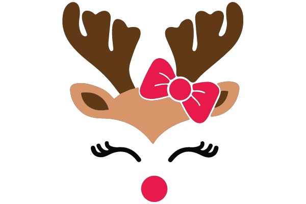Winter Whimsy: Festive Reindeer Portrait