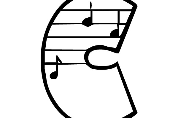Musical Note Inside Letter 'C'