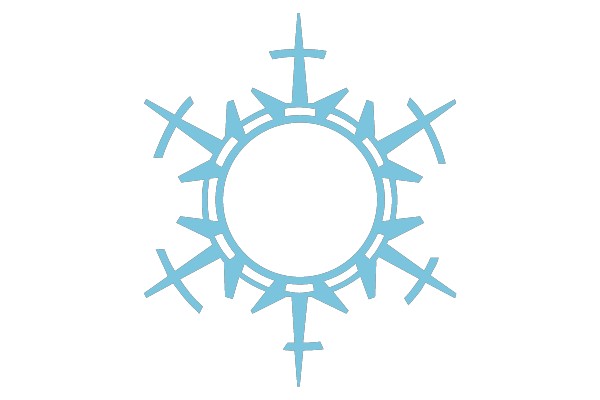 Circular Snowflake Symbol