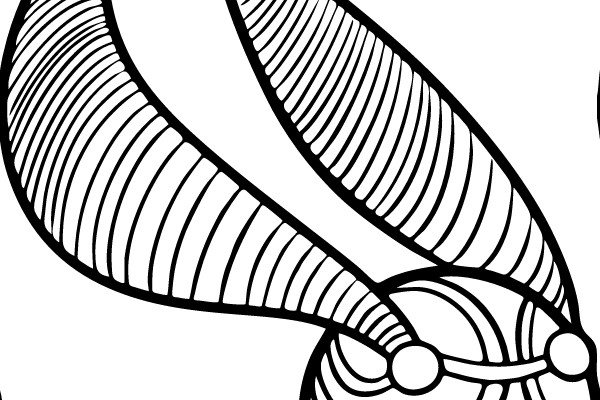 Illustration of a stylized creature or object