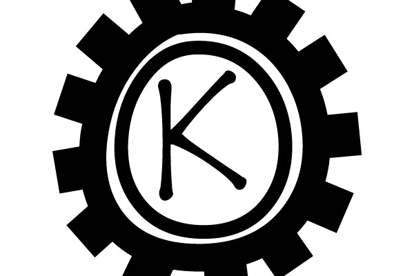 Gear with the letter 'K'